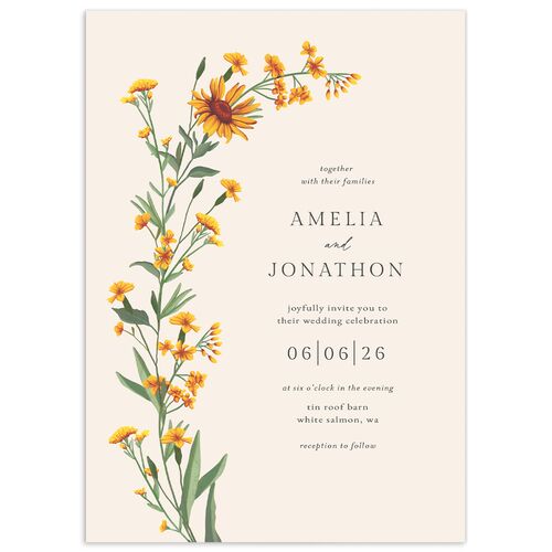 Wild Daisies Wedding Invitations - Buttercup