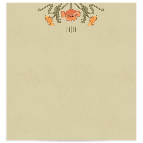 Vintage Nouveau Standard Envelope Liners - Pear