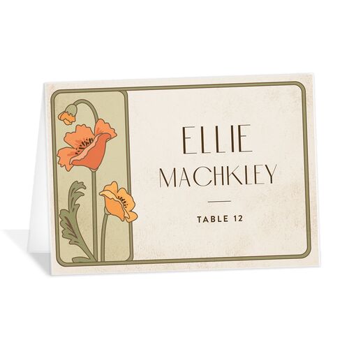 Vintage Nouveau Place Cards - Pear