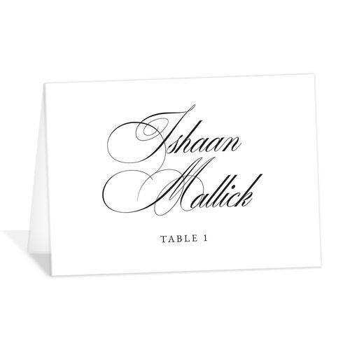 Traditional Elegance Place Cards - Pure White