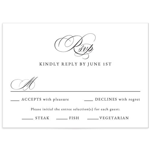 Traditional Elegance Wedding Response Cards - Pure White