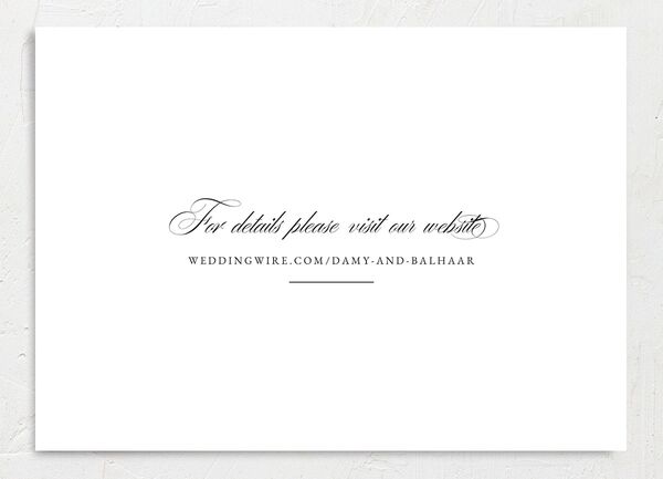 Traditional Elegance Save the Date Cards back in Pure White