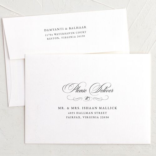 Traditional Elegance Save The Date Card Envelopes