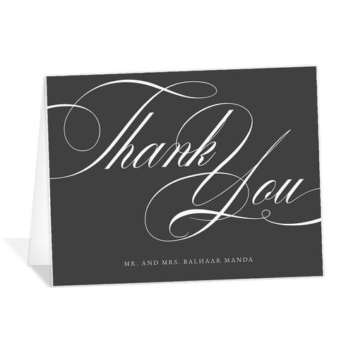 Traditional Elegance Thank You Cards - Pure White