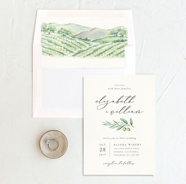 Blissful Vineyards Envelope Liners envelope-and-liner in Jewel Green