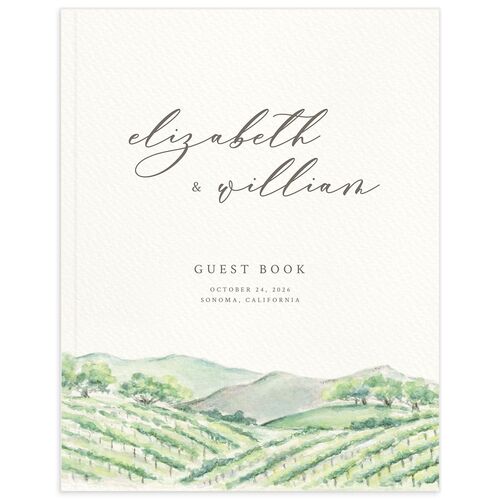 Blissful Vineyards Wedding Guest Book