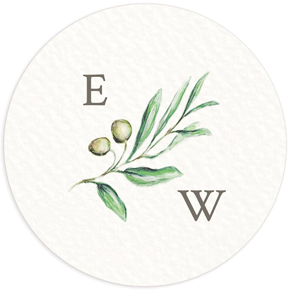 Blissful Vineyards Wedding Stickers front in Jewel Green