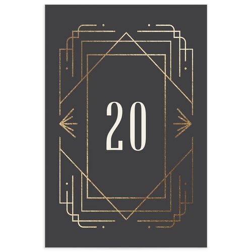 Vintage Deco Table Numbers - Charcoal