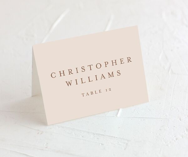 Understated Elegance Place Cards front in Brown