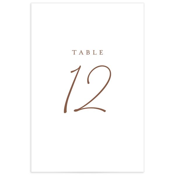 Understated Elegance Table Numbers front in Brown