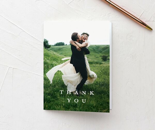 Dreamy Bouquet Thank You Cards front in Jewel Purple