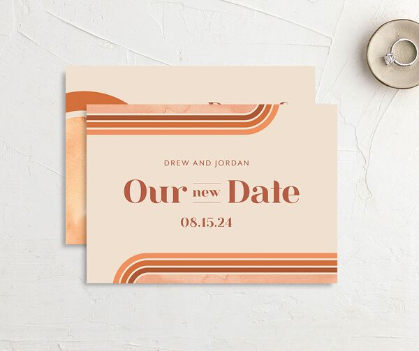 Vintage Lines Change the Date Cards front-and-back in Pumpkin