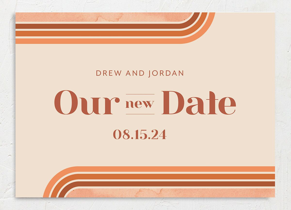 Vintage Lines Change the Date Cards front in Pumpkin