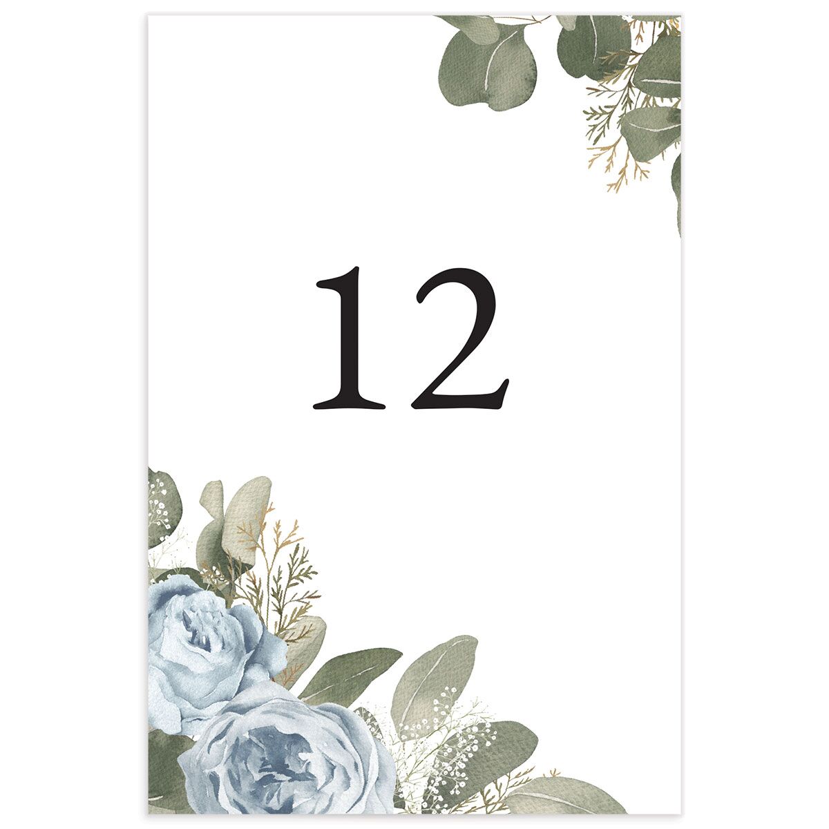 Vibrant Roses Table Numbers back in French Blue