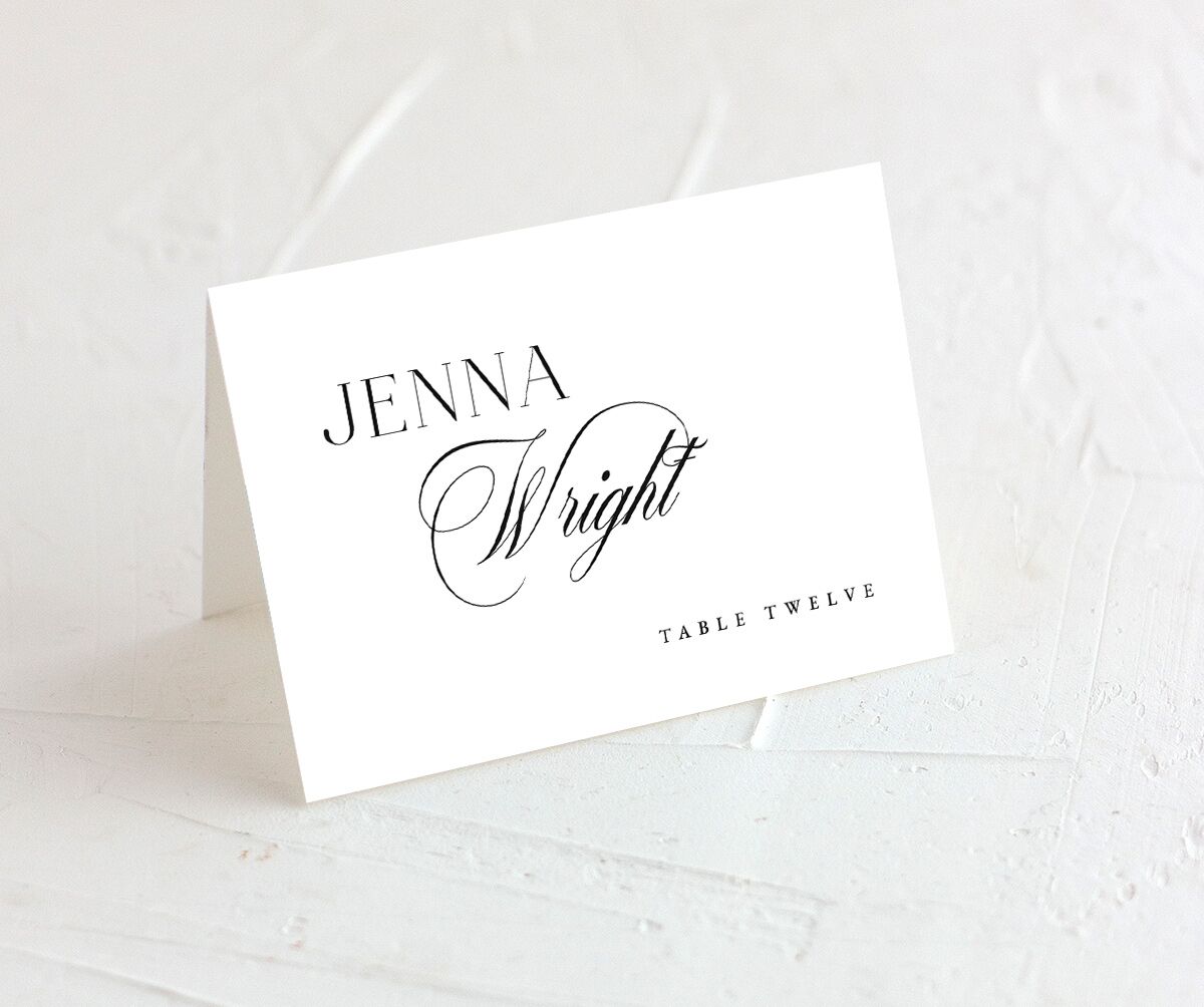 Elevated Simplicity Place Cards front in Midnight