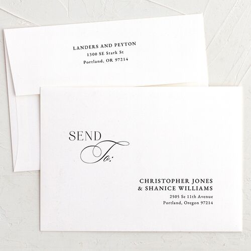 Elevated Simplicity Save The Date Card Envelopes