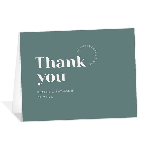 Midcentury Chic Thank You Cards - Turquoise