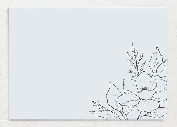 Etched Blossoms Bridal Shower Invitations back in French Blue