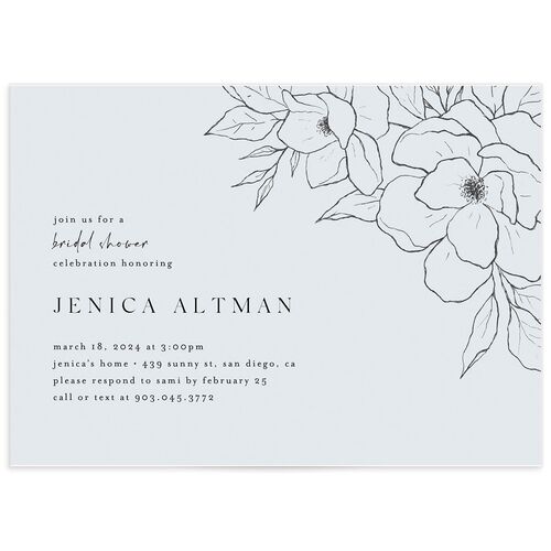Etched Blossoms Bridal Shower Invitations