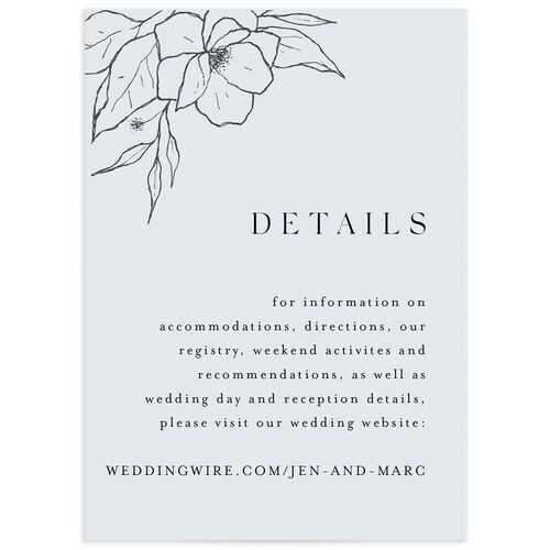 Etched Blossoms Wedding Enclosure Cards