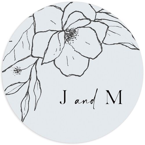 Etched Blossoms Wedding Stickers