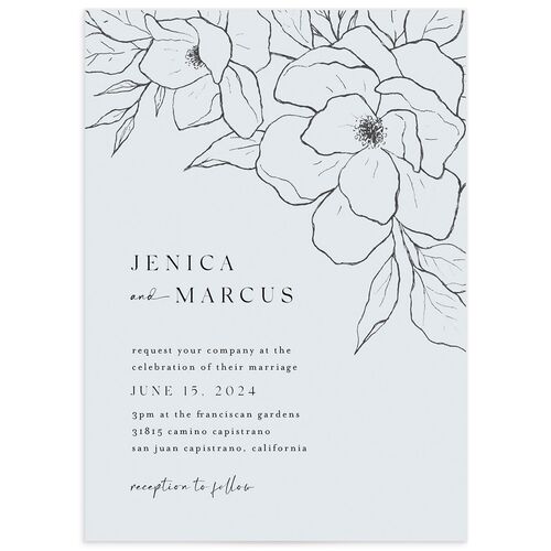 Etched Blossoms Wedding Invitations