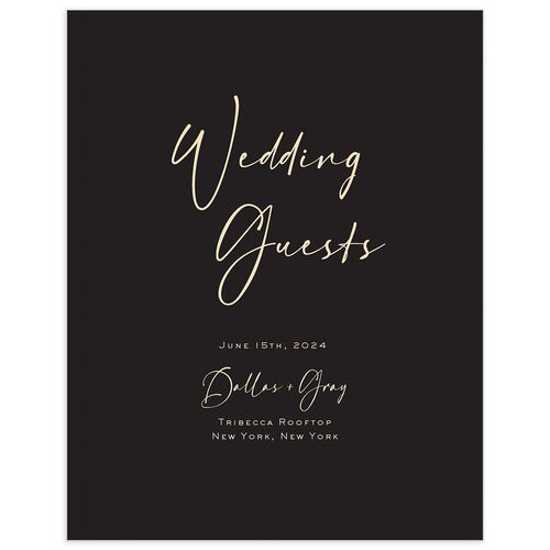 Delicate Flourish Wedding Guest Book