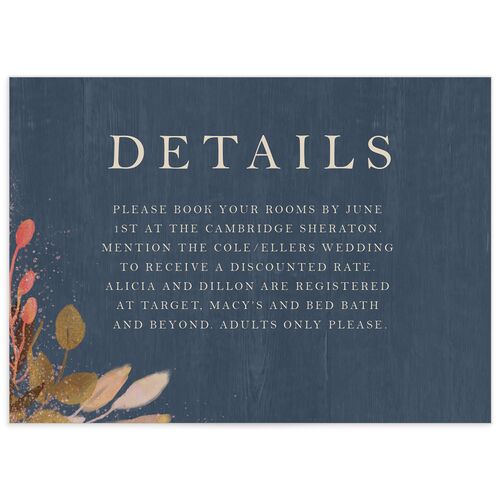Autumn Botanical Wedding Enclosure Cards