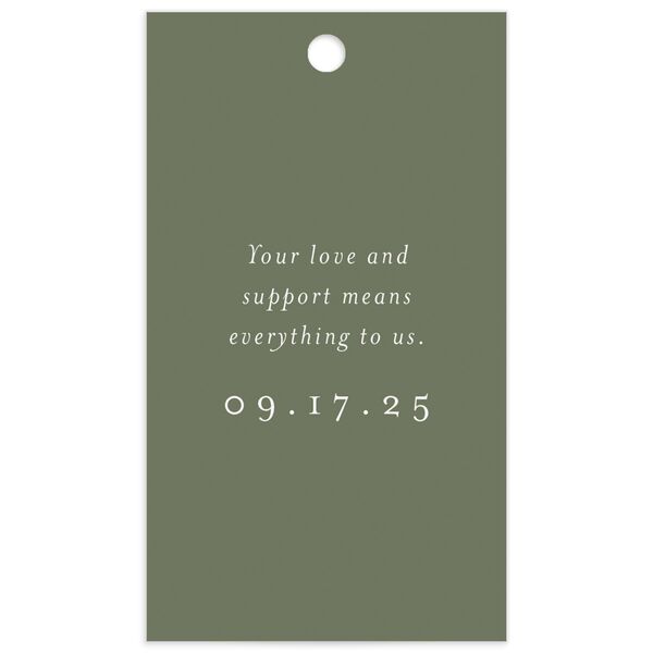 Timeless Flora Favor Gift Tags back in Jewel Green