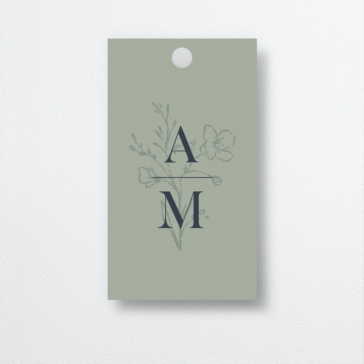 Floral Motif Favor Gift Tags back in Jewel Green