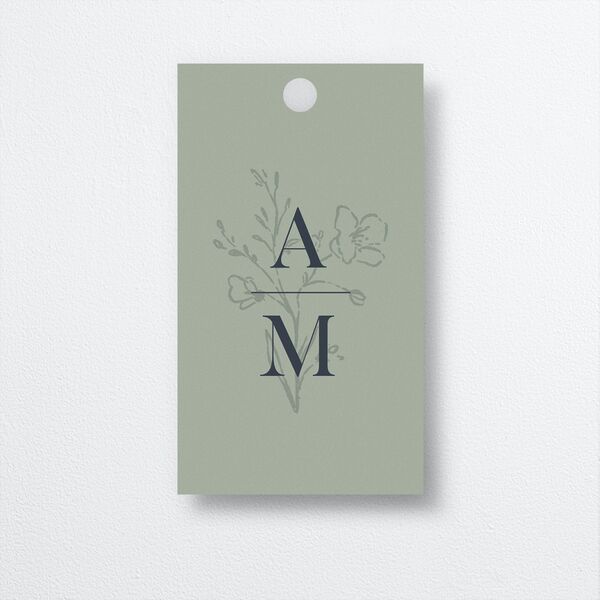 Floral Motif Favor Gift Tags back in Jewel Green
