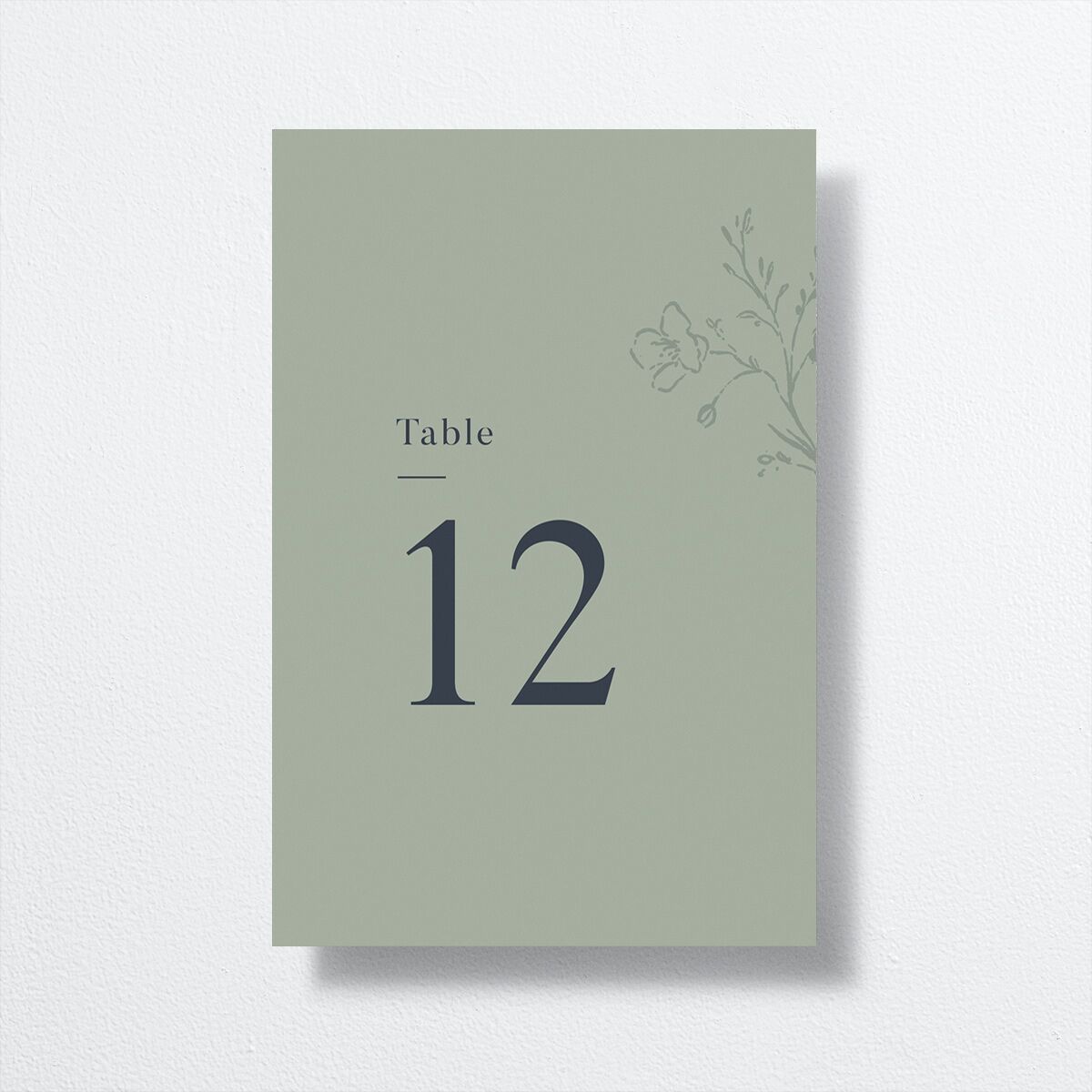 Floral Motif Table Numbers back in Jewel Green