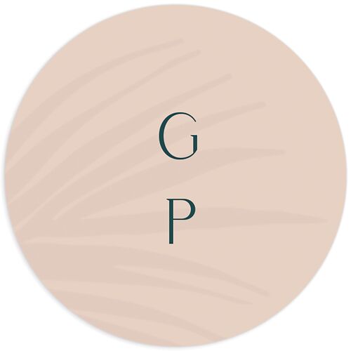 Lavish Palm Wedding Stickers - Deep Lake
