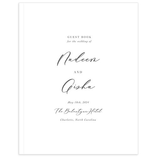 Chic Calligraphy Wedding Guest Book