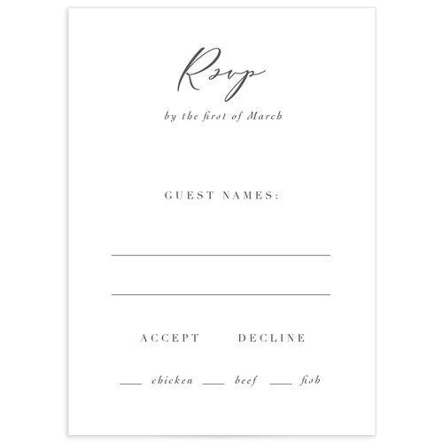 Chic Calligraphy Wedding Response Cards