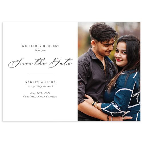 Chic Calligraphy Save the Date Cards