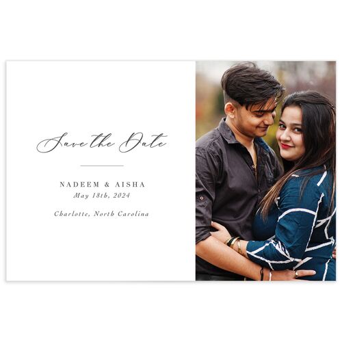 Chic Calligraphy Save the Date Postcards