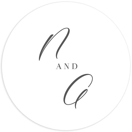 Chic Calligraphy Wedding Stickers