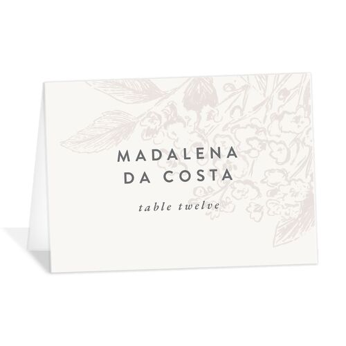 Understated Blossoms Place Cards - Champagne