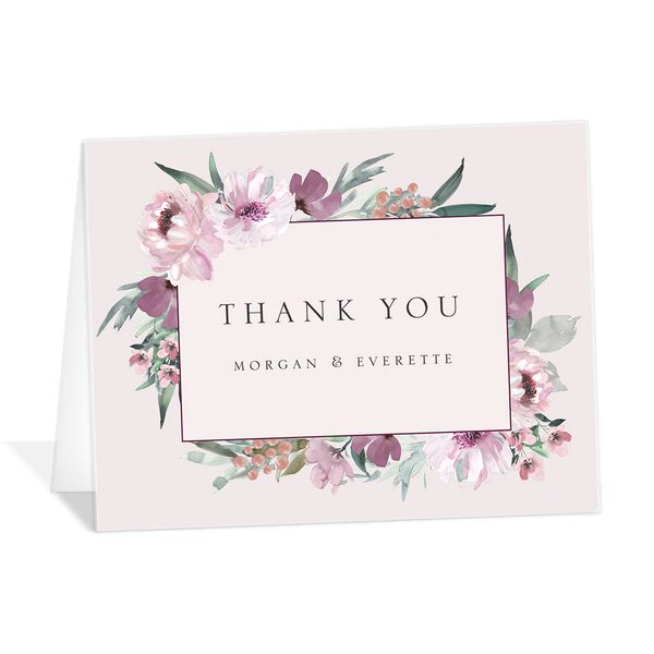 Decadent Blossom Thank You Cards [object Object] in Lavender