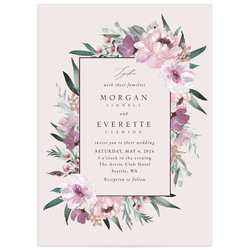 Decadent Blossom Wedding Invitations - Lilac