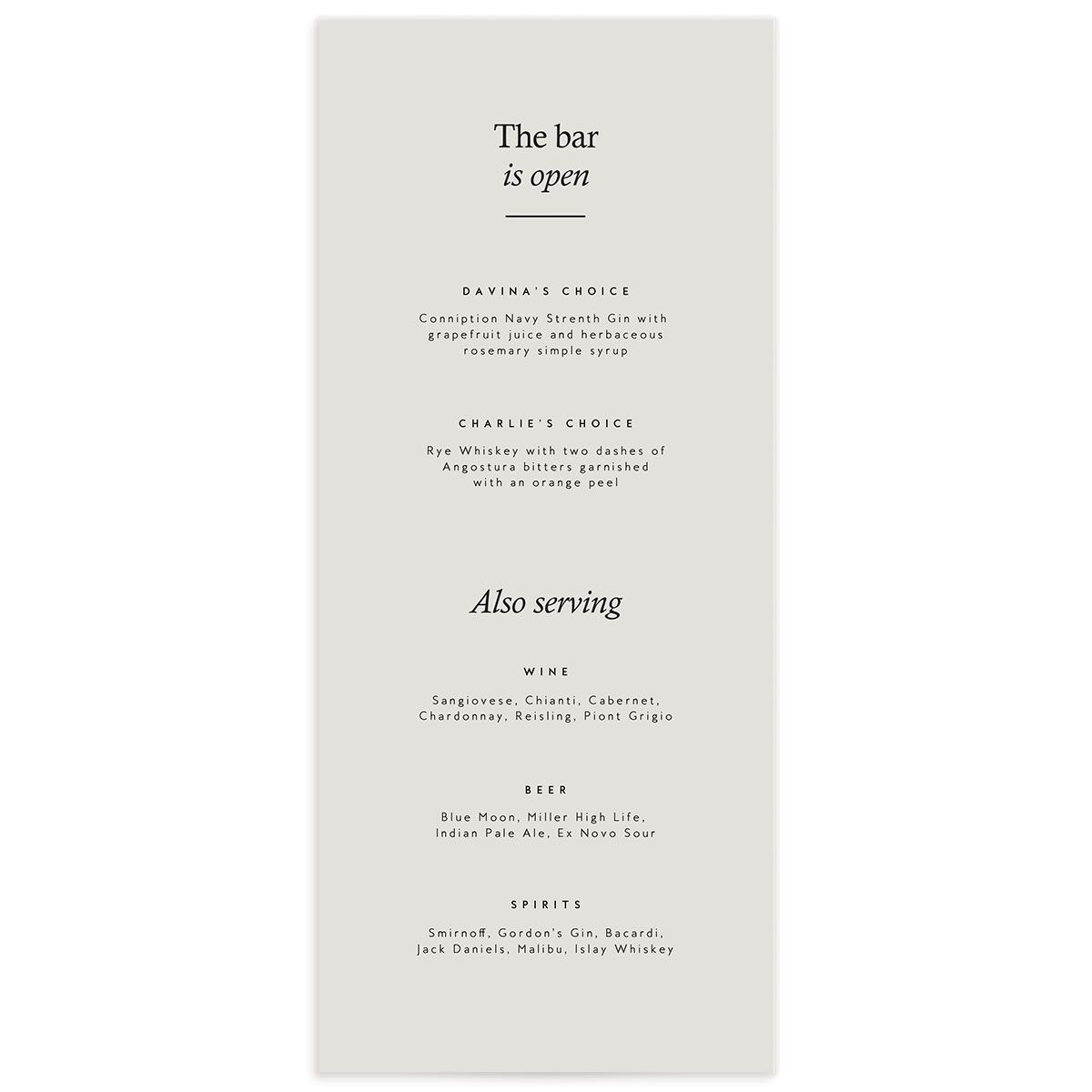 Simple Style Menus front in Jewel Green