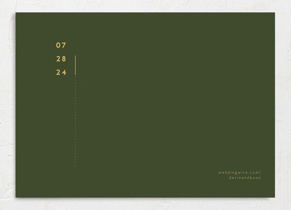 Simple Style Save the Date Cards back in Jewel Green