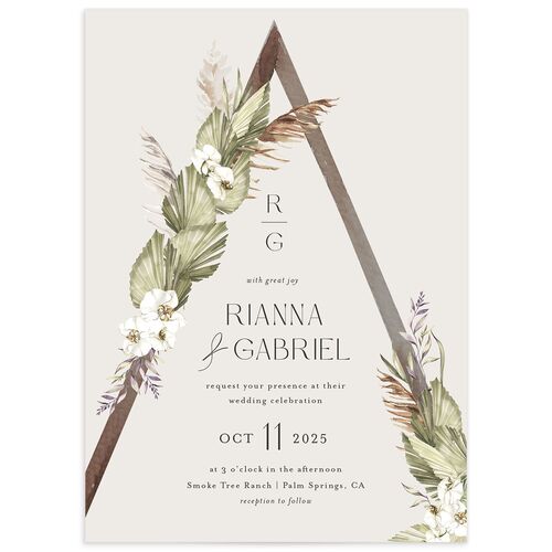 Bohemian Altar Wedding Invitations - Pure White