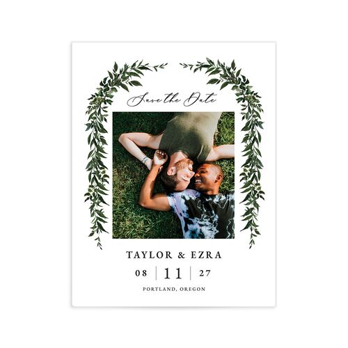 Rich Greenery Save the Date Petite Cards - Hunter Green