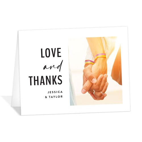 Colorful Statement Thank You Cards - Pure White