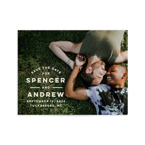 Adventure Icon Save the Date Petite Cards - Ruby