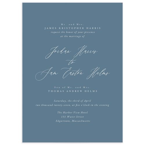 Something Blue Wedding Invitations - French Blue