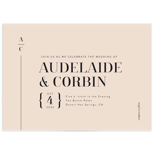 Industrial Palette Wedding Invitations - Sand