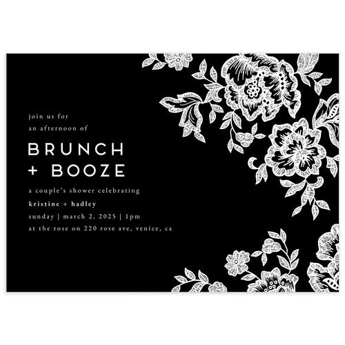 Lace Bridal Shower Invitations by Vera Wang - Midnight